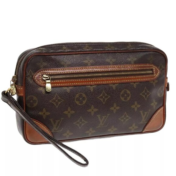 LOUIS VUITTON Monogram Marly Dragonne GM Clutch Bag M51825 LV Auth 90059 - Picture 1 of 16